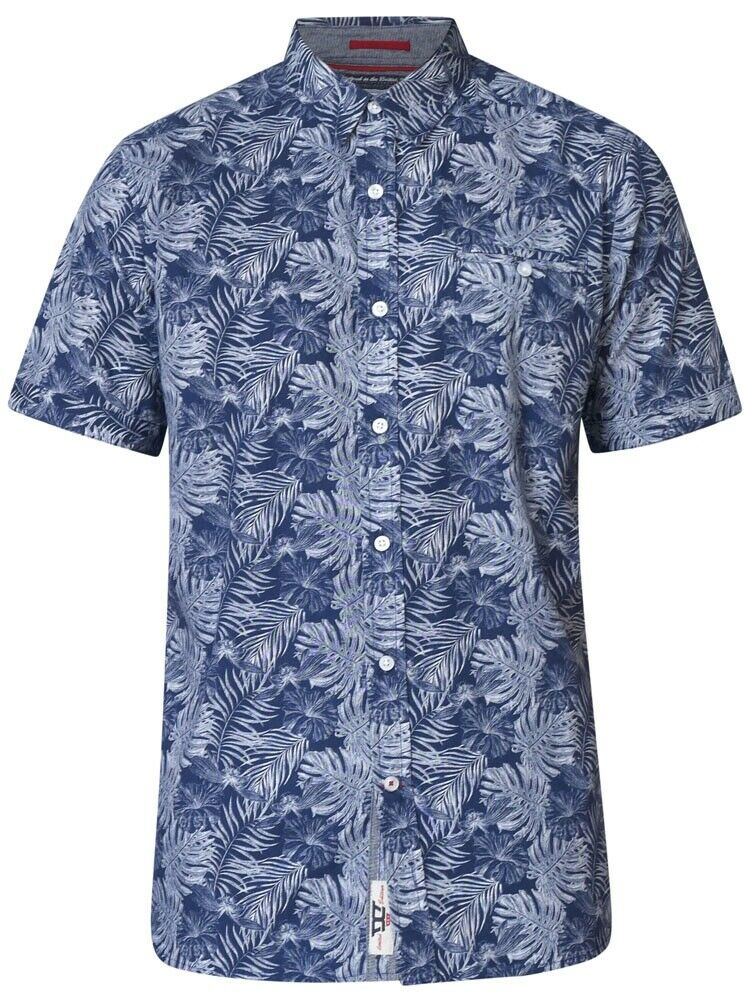 Men's Navy Blue Hawaiian Shirt.
