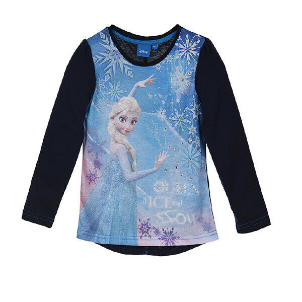 Children's Frozen Elsa Blue Long Sleeve T-Shirt. Ages 3 To 8 ** Official Merchandise**