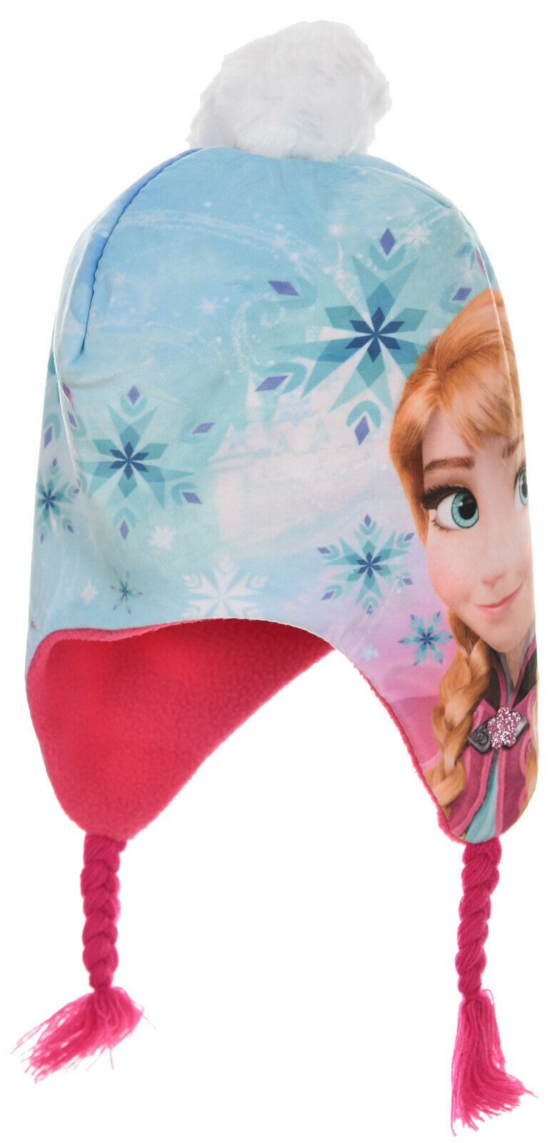 Children's Frozen Peruvian Pink Bobble Hat. These Are Perfect For The Winter Months.Ages 2 To 8 Available. This Is Official Merchandise