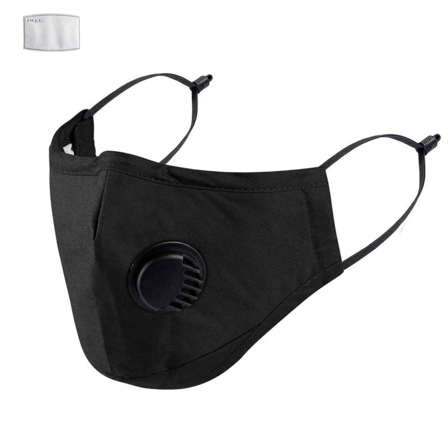 NOT MEDICAL GRADE Black Mask With Filter.