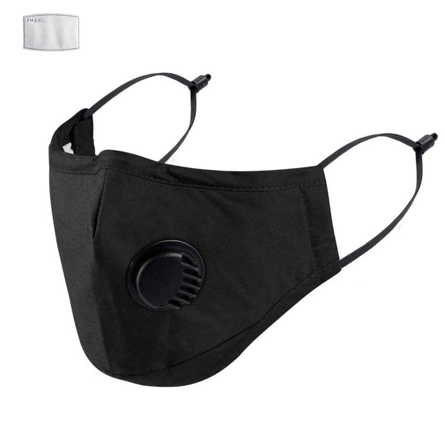 NOT MEDICAL GRADE Black Mask With Filter.