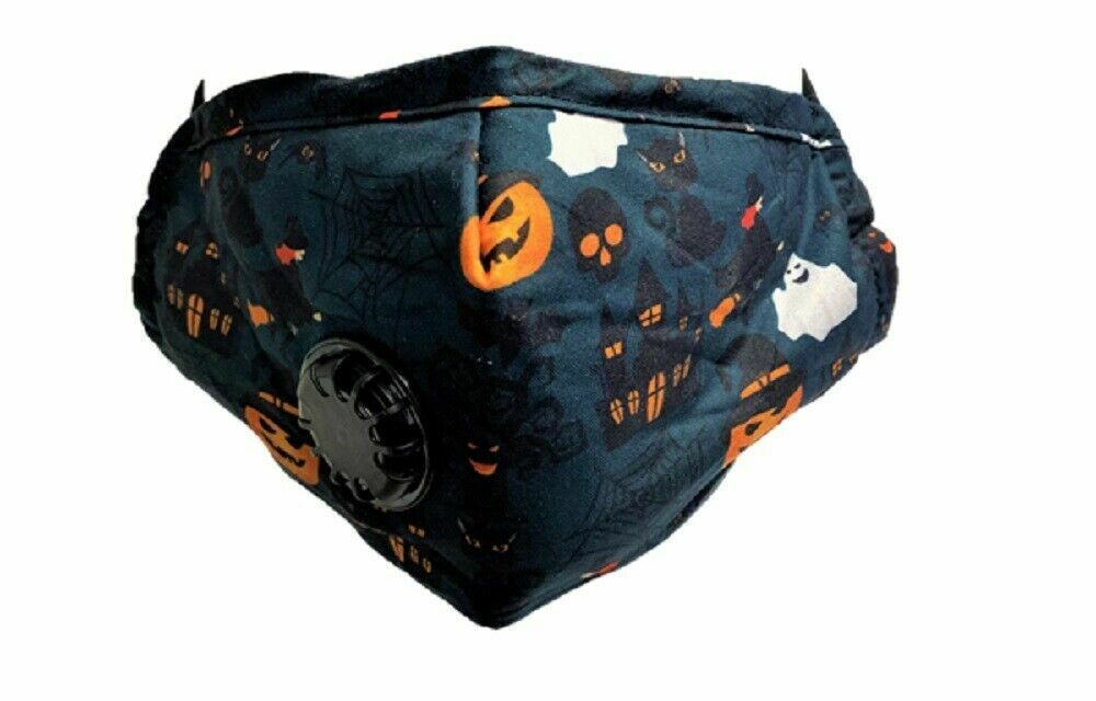 NOT MEDICAL GRADE Navy Blue Halloween Mask With Filter.