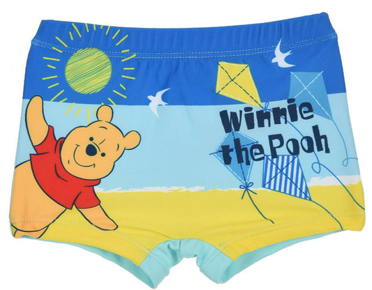 Boys  Winnie The Pooh Blue Swimming Trunks. Available In Sizes 12 Months, 18 Months, 24 Months, 36 Months. These Are An Official Disney Product.
