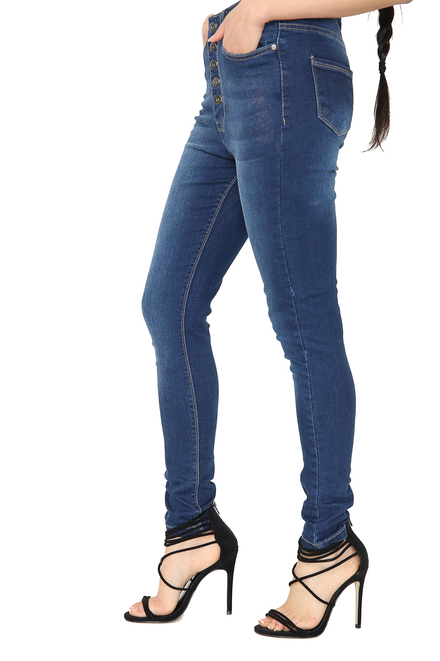 Ladies Side View Of Jeans