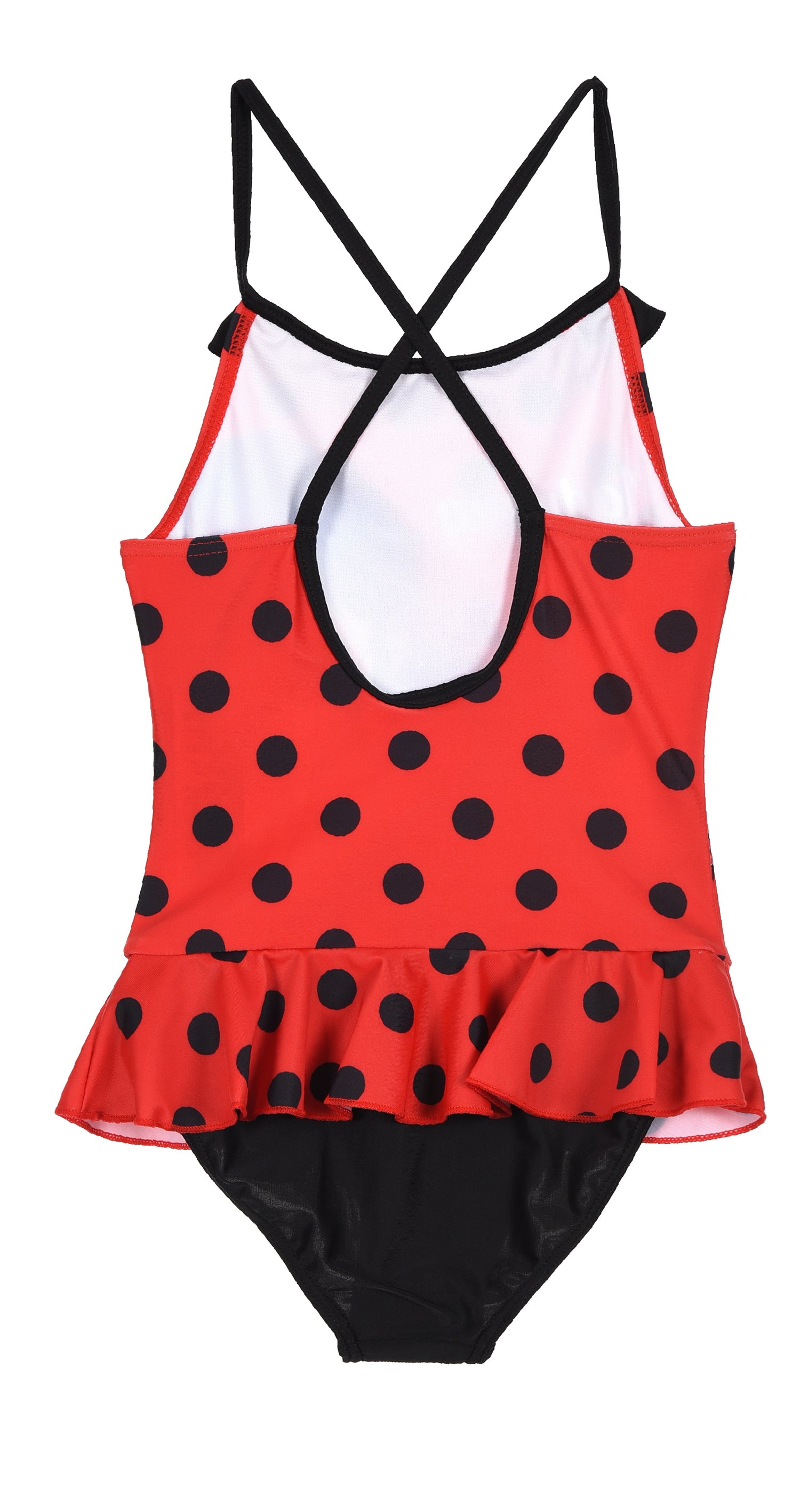 Back Detail Of Red Miraculous Tales Of Lady Bug & Cat Noir Swimming Costume