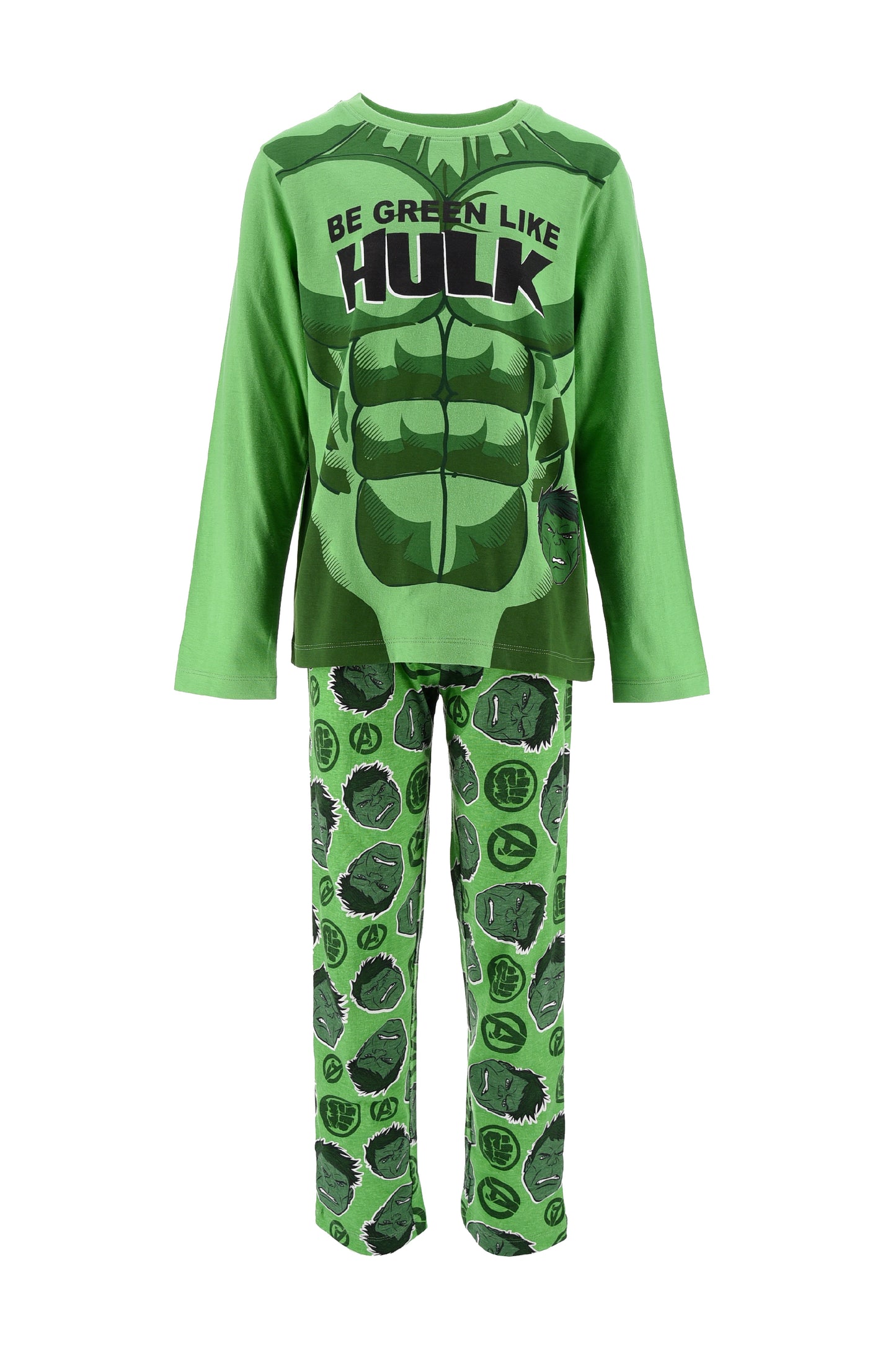 Marvel Avengers Captain America Hulk Long Pyjama Set