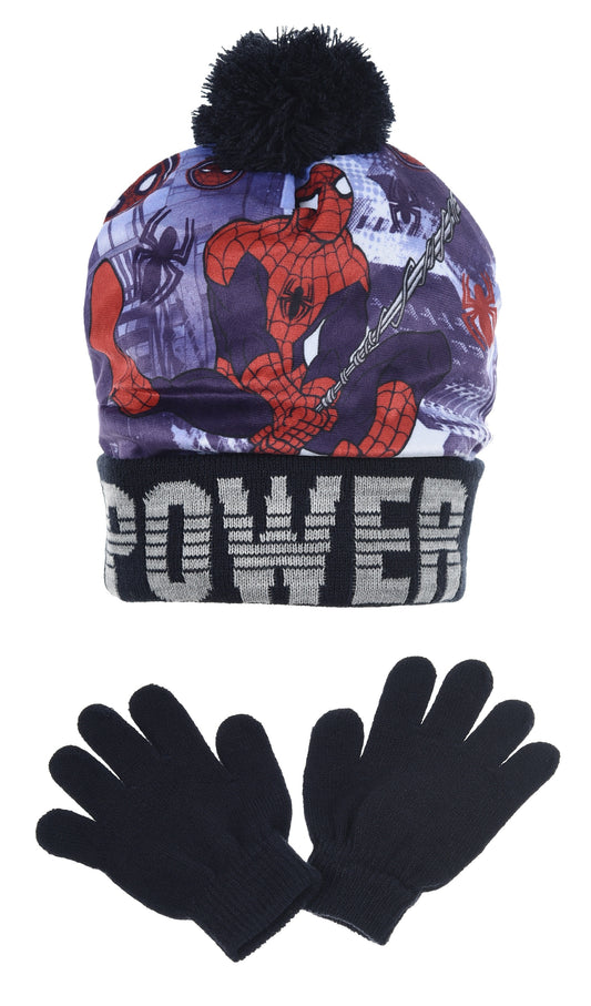 Marvel Spider-Man Bobble Hat & Gloves Set