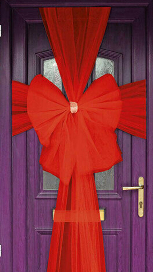 Christmas Red Door Bow Party Decoration