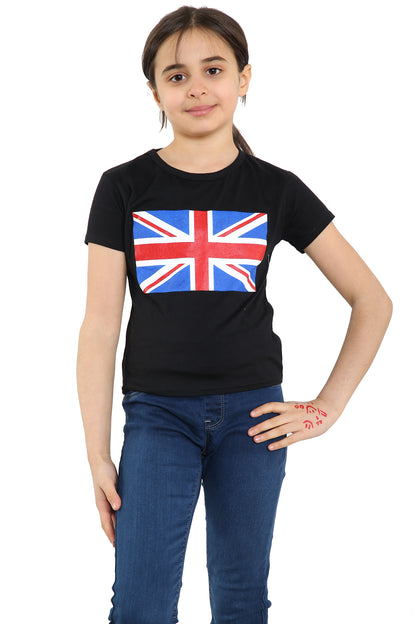 Kids Union Jack Flag Team GB 3/4 Length T-Shirt