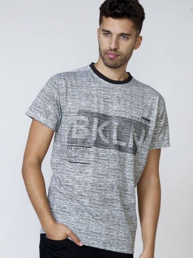 Men's Black "BLKN" Design T-Shirt.
