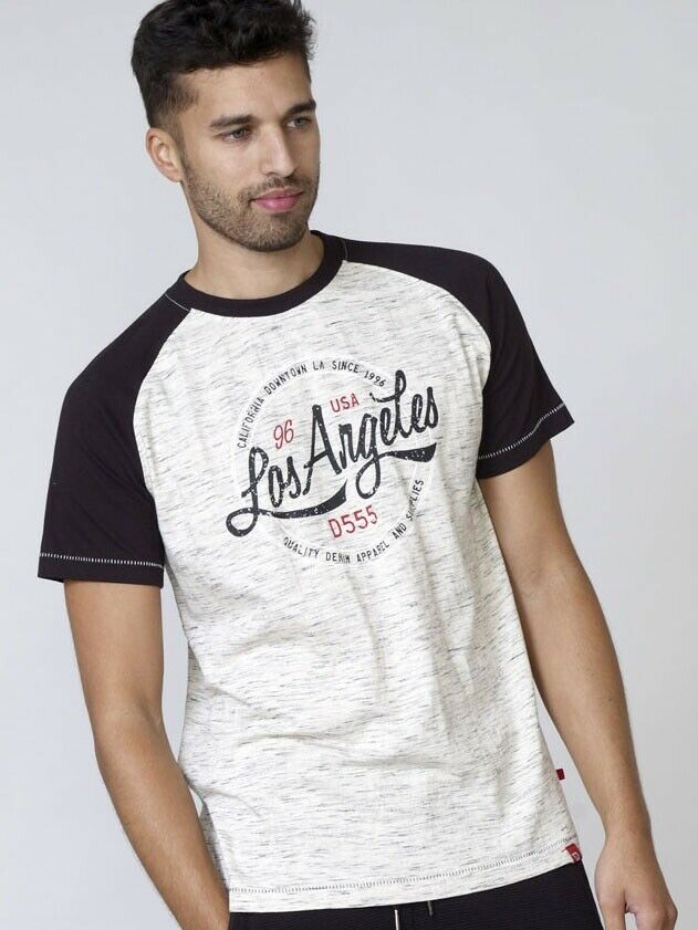 Men's Light Grey "Los Angeles" Design T-Shirt.