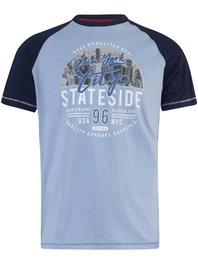 Men's Light blue "New York" Design T-Shirt.