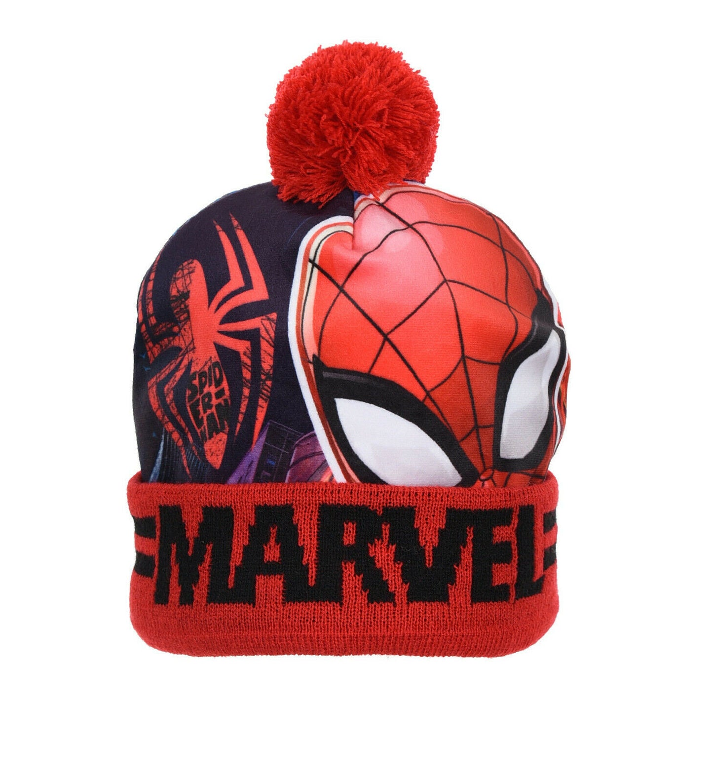 Spiderman Beanie Hat In Red. Perfect For The Winter Months.