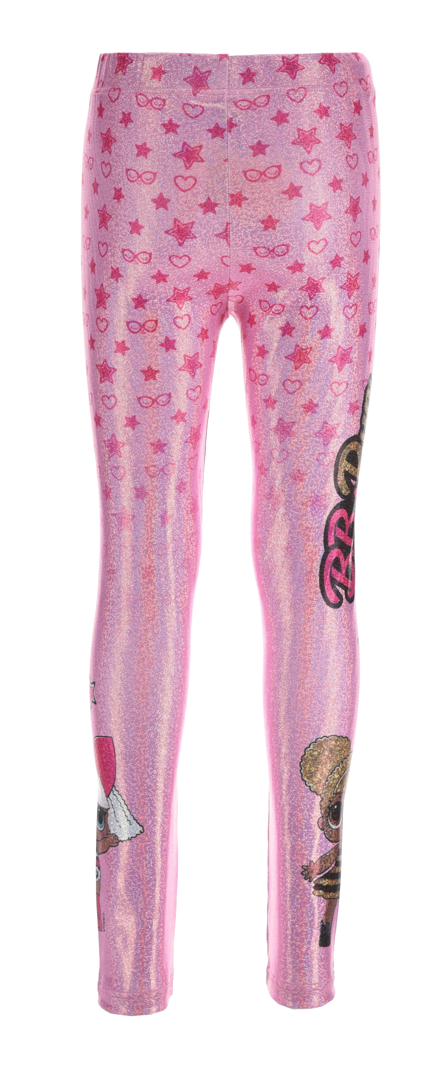L.O.L Surprise Shiny Leggings, Pink, Ages 5-6 (116cm), 7-8 (128cm), 9-10 (132cm), CM Sizes Are The Approximate Height Of The Child, 92% Polyester 8% Elastane, Official Merchandise