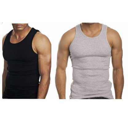 Fitted Pure Cotton Vest Top Set
