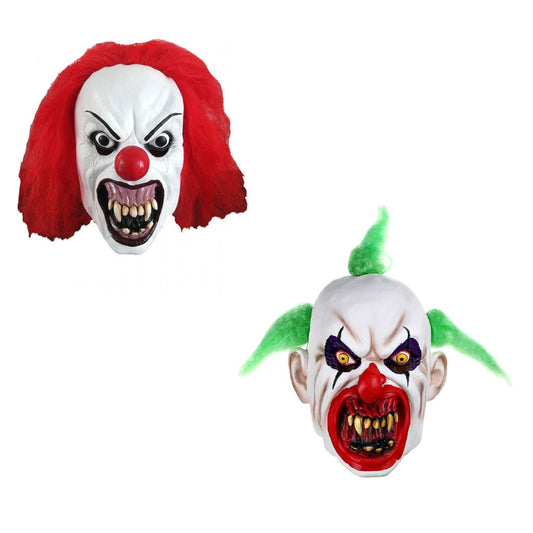 Snarling Terror Horror Clown Mask Adult Latex Mask Halloween