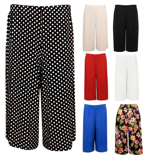 Wide Culottes Trousers Plus Size