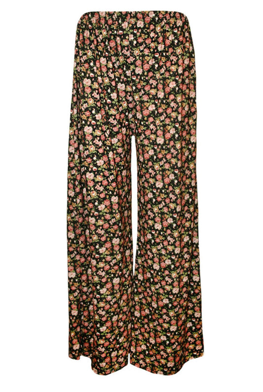 Wide Pattern Palazzo Trousers