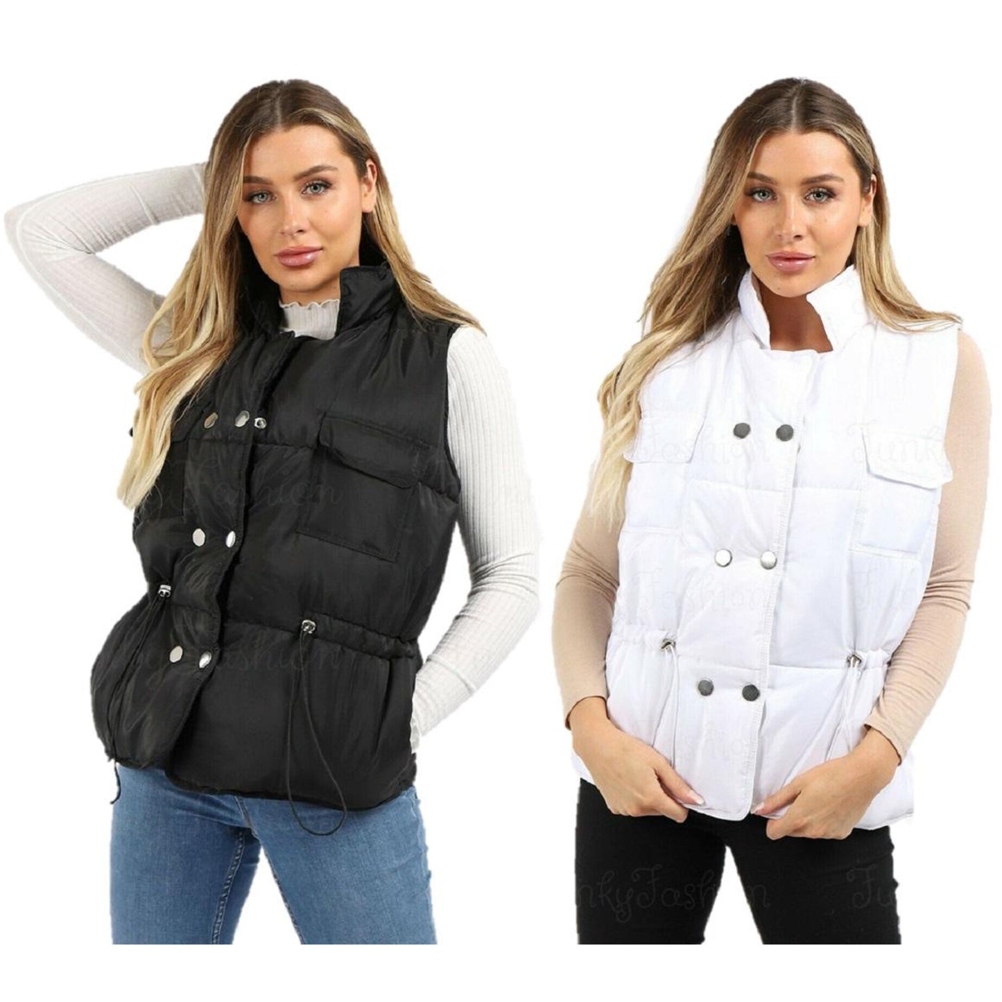 Sleeveless Quilted Gilet Coat