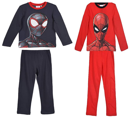 Children's Spiderman Pyjama's Perfect For Any Spiderman Fan, Ages 3 To 8, Grey & Red Designs, 100% Cotton, Official Merchandise