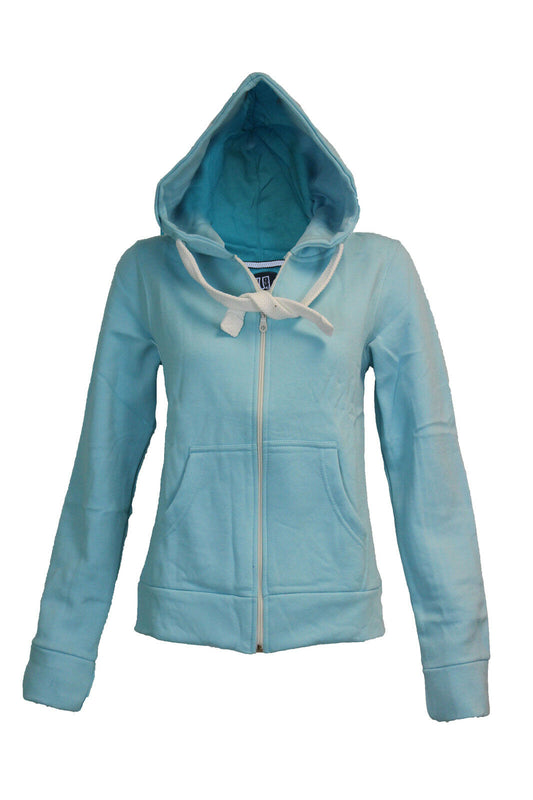 Ladies Hoodie In Aqua.