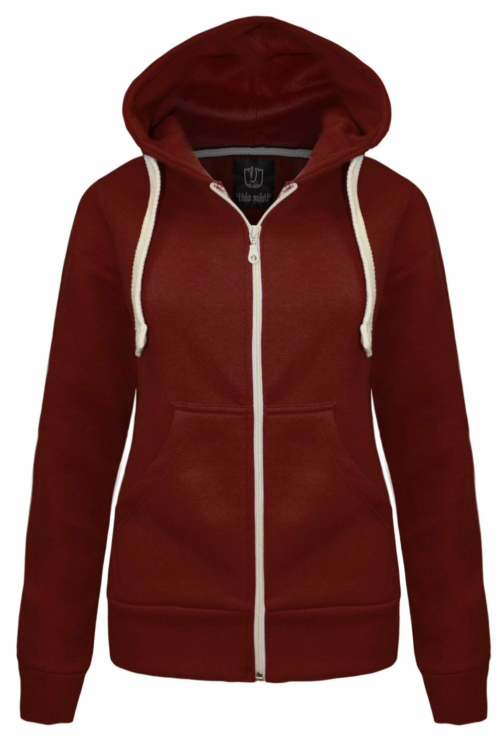 Ladies Hoodie In Wine.