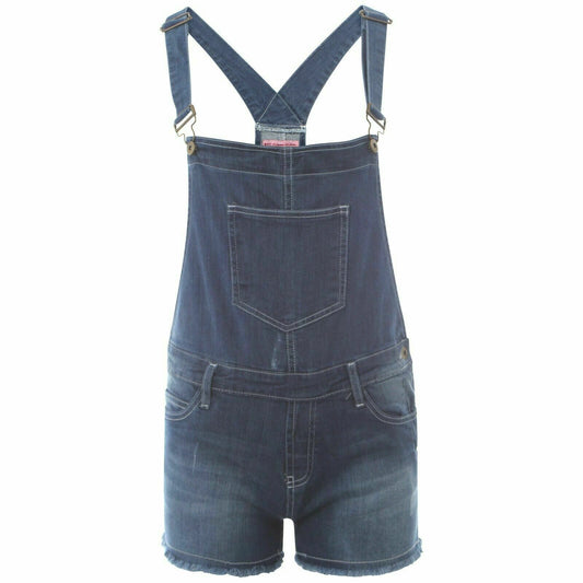 Ladies Dark Wash Short Dungaree's. Pockets At The Front And Back. Sizes 8-20. The Straps Are Adjustable. Perfect For Summer Wear
