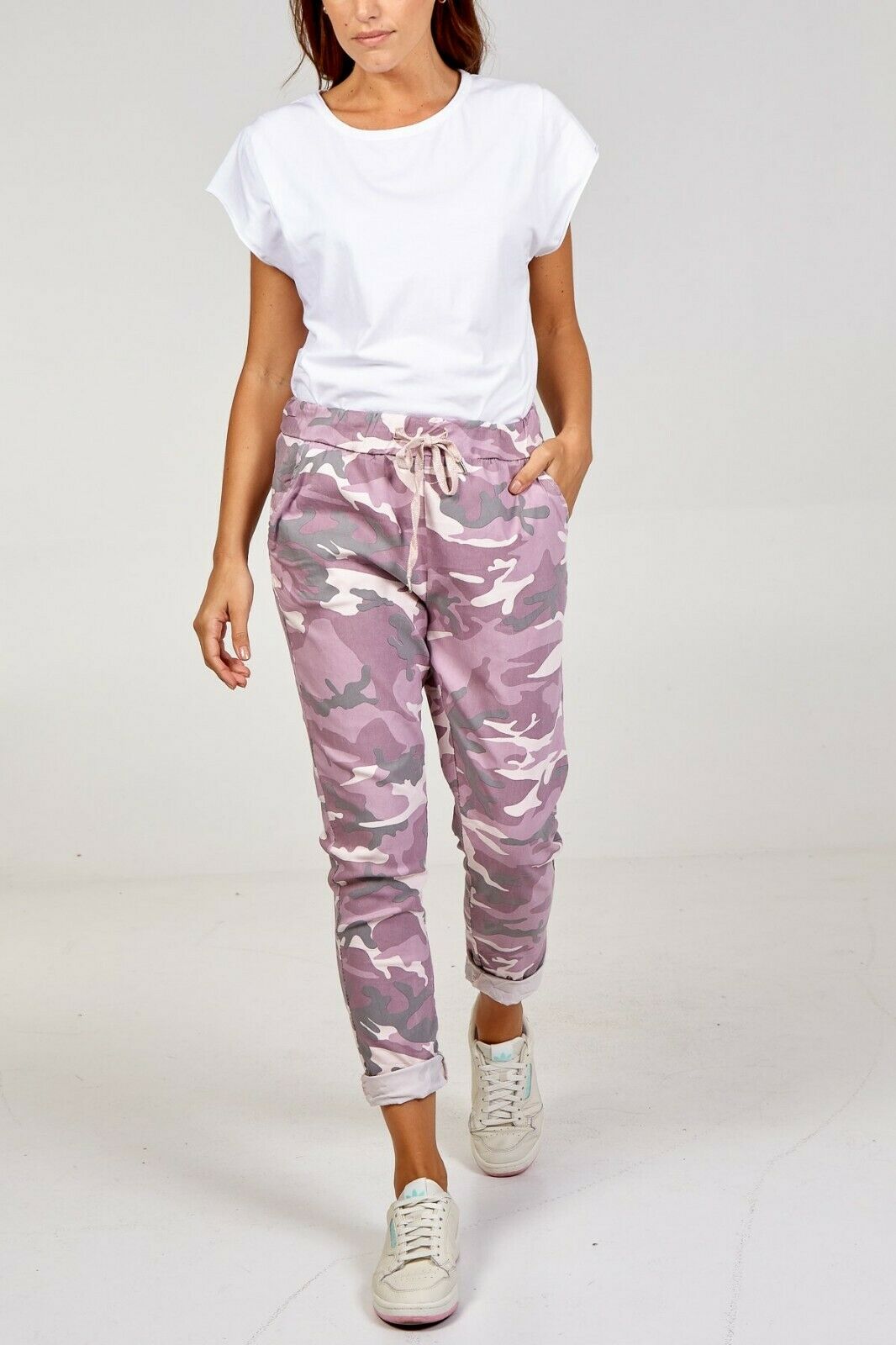 Ladies "Magic" Light Pink Camouflage Trousers.