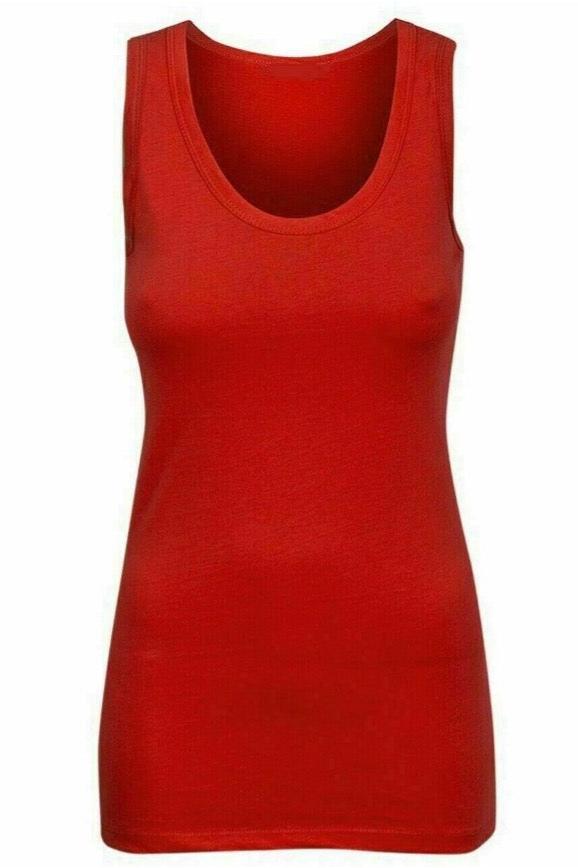 Basic Cotton Ribbed Vest Top Plus Size