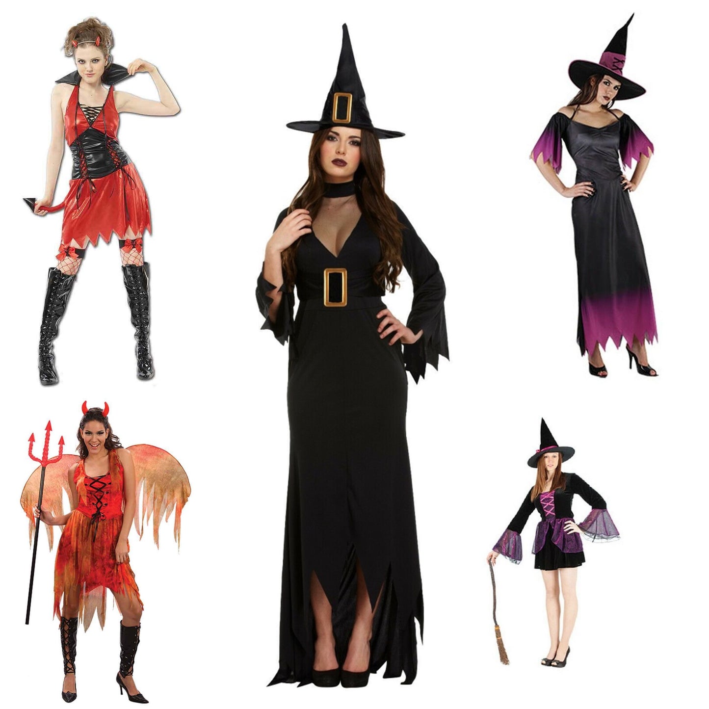 Devil, Witch & Fairy Halloween Costume Sets
